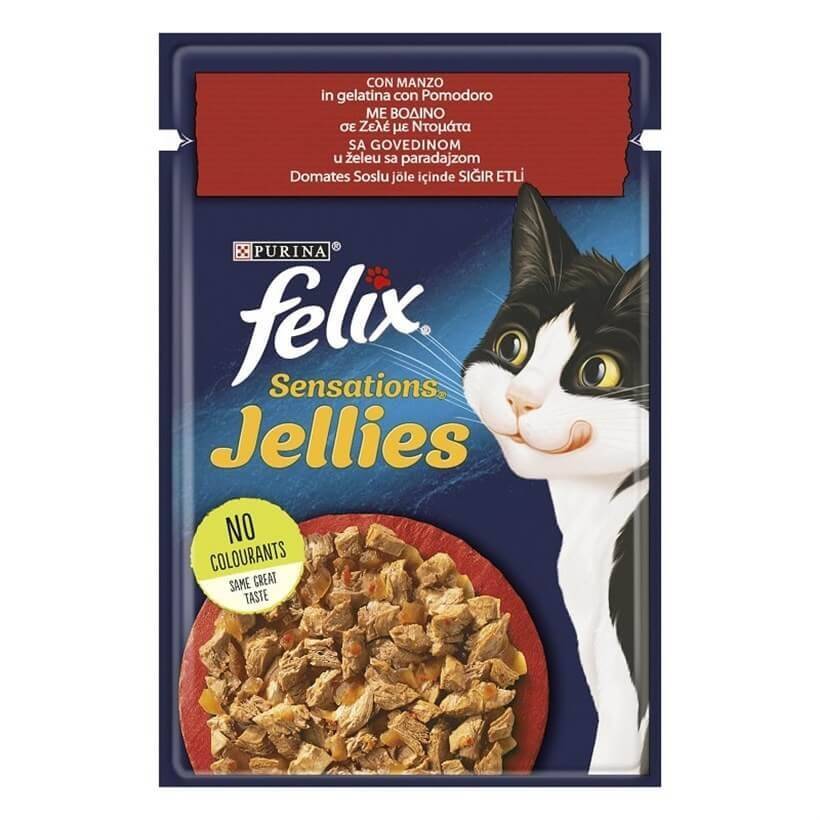 FELİX SENSATİON SIĞIR&DOMATESLİ KEDİ YAŞ MAMA 85 GR 26'LI