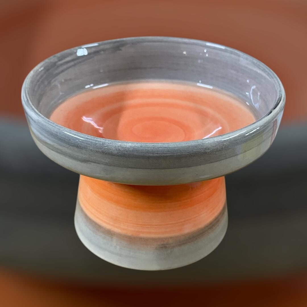  - FIRÇA İZLİ DÖKÜM MAMA KABI TURUNCU-GRİ