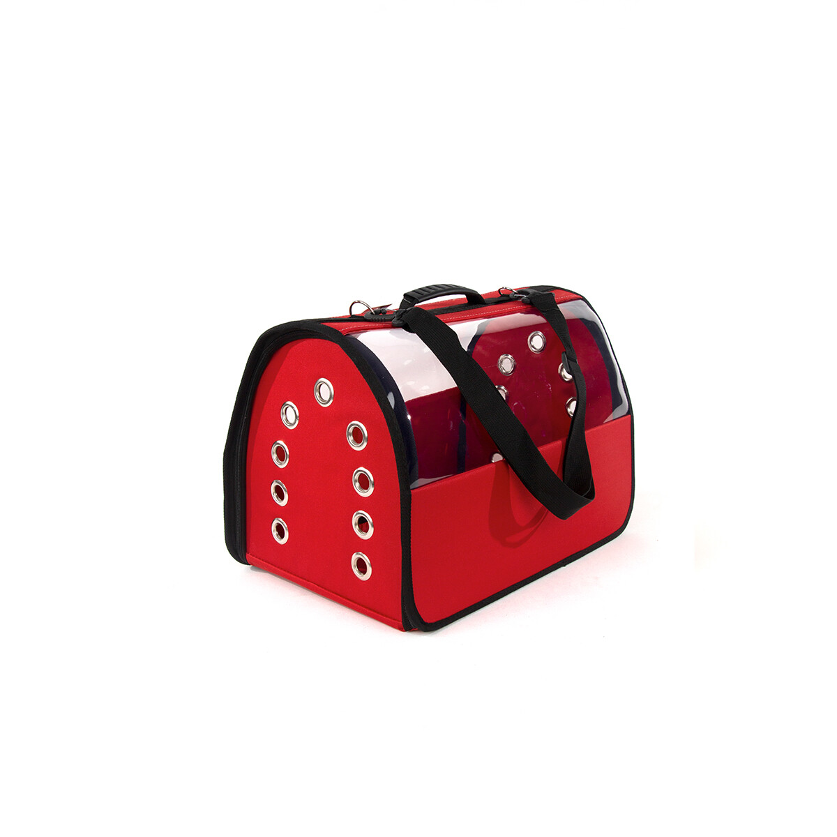PETPRETTY - FLYBAG TRANSPARENT BAG BIG SIZE RED 30X30X49