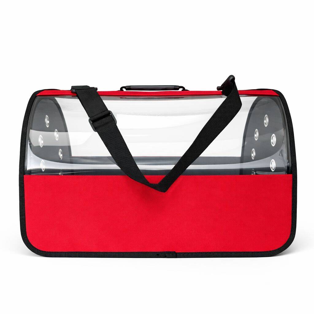 PETPRETTY ŞEFFAF ÇANTA BÜYÜK BOY KIRMIZI 30x30x49 CM