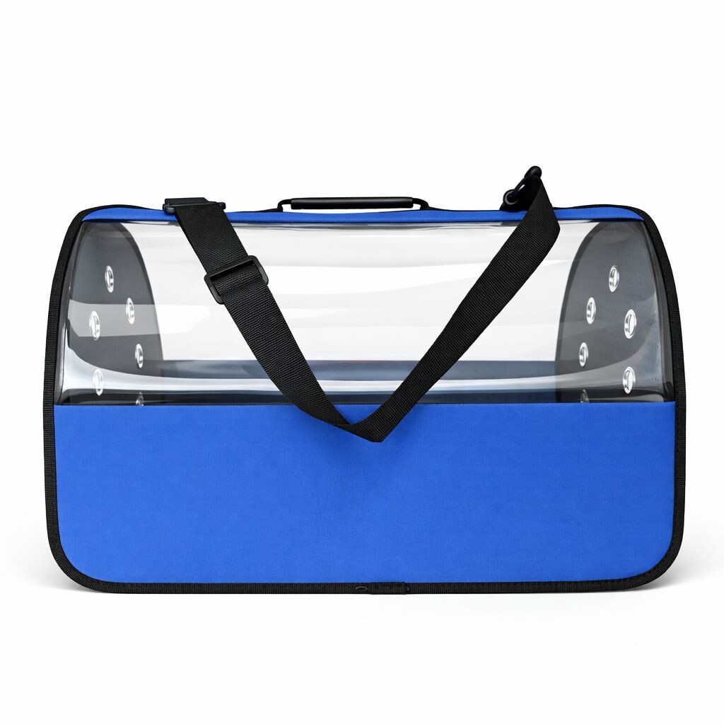 PETPRETTY ŞEFFAF ÇANTA BÜYÜK BOY MAVİ 30x30x49 CM - Thumbnail