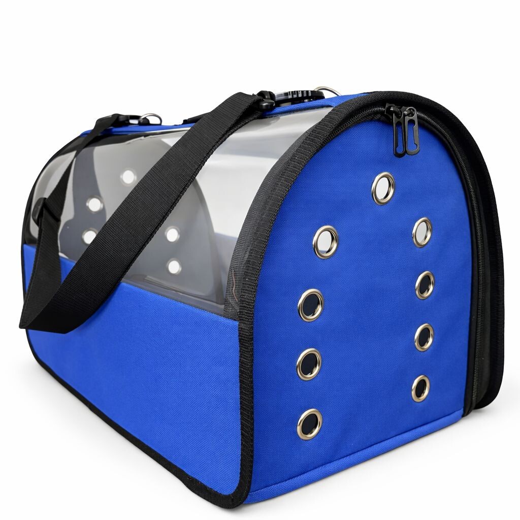 PETPRETTY - PETPRETTY ŞEFFAF ÇANTA BÜYÜK BOY MAVİ 30x30x49 CM