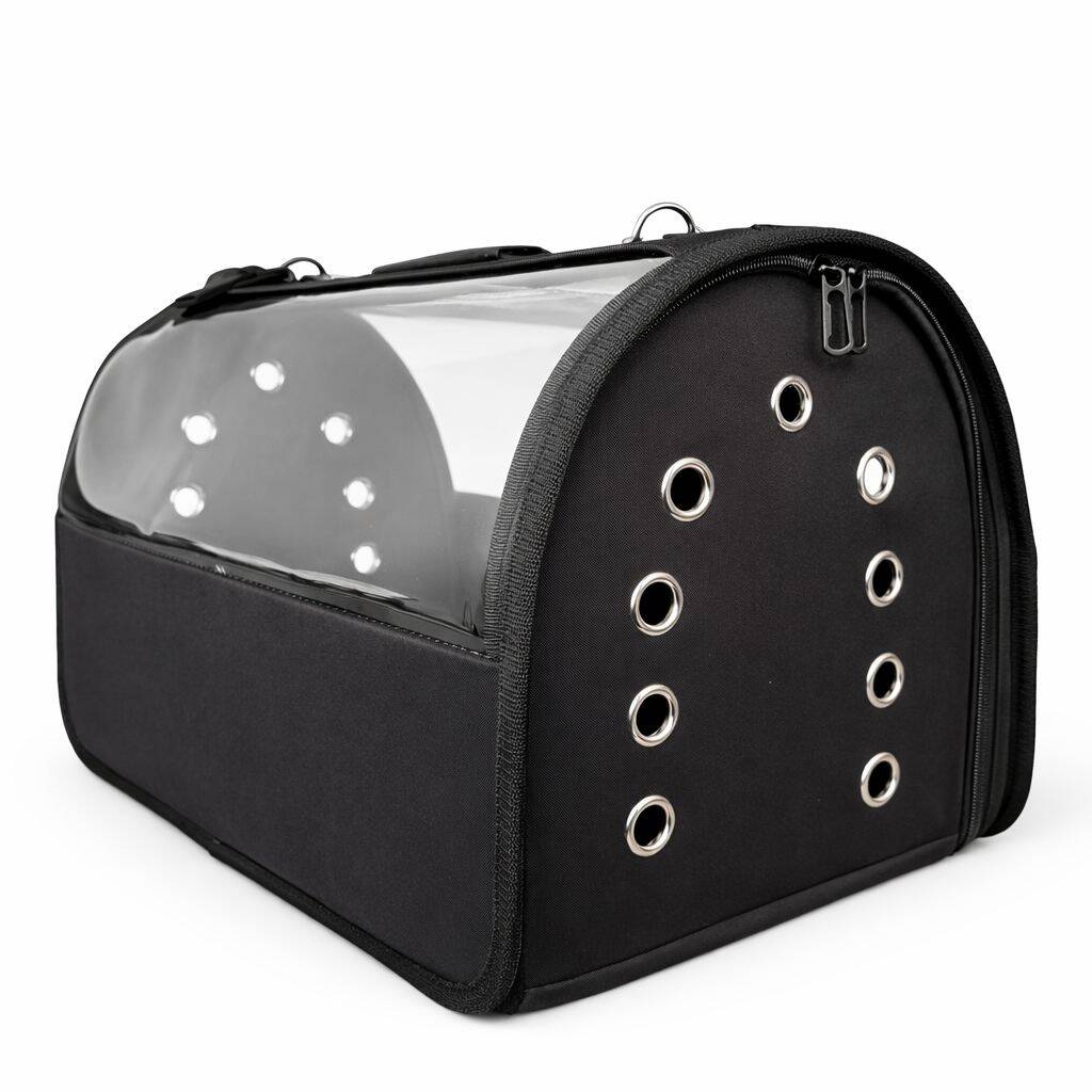 PETPRETTY ŞEFFAF ÇANTA BÜYÜK BOY SİYAH 30x30x49 CM