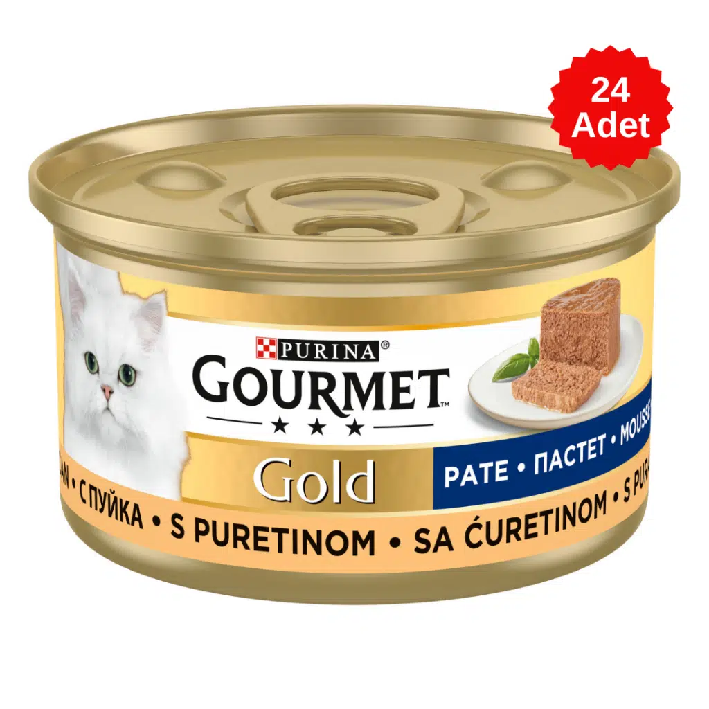 GOURMET GOLD KIYILMIŞ HİNDİ ETLİ KEDİ KONSERVESİ 85 GR 24'LÜ