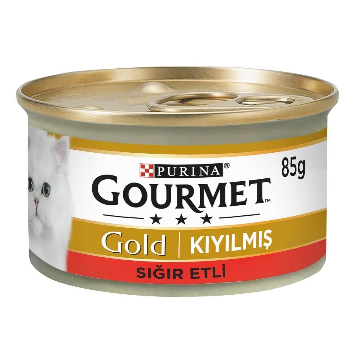 Gourmet Gold - GOURMET GOLD KIYILMIŞ SIĞIR ETLİ KEDİ KONSERVESİ 85 GR 24'LÜ