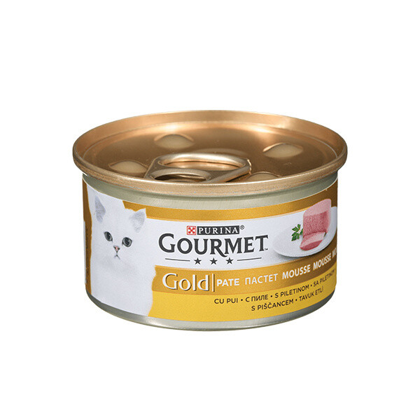 Gourmet Gold - GOURMET GOLD KIYILMIŞ TAVUKLU KEDİ KONSERVESİ 85 GR 24'LÜ