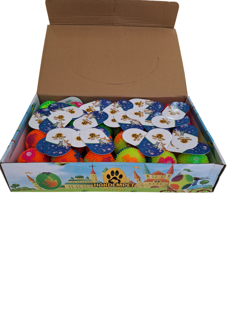 HAYVAN DESENLİ IŞIKLI TOP 6,5 CM 24 LÜ PAKET