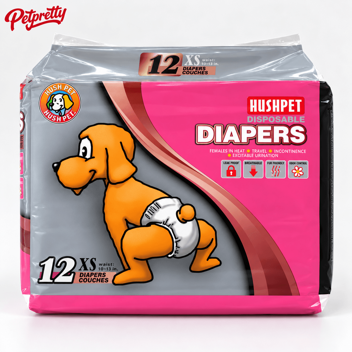 HUSHPET KÖPEK ALT TUVALET BEZİ (XS) 12'Lİ 2-4KG