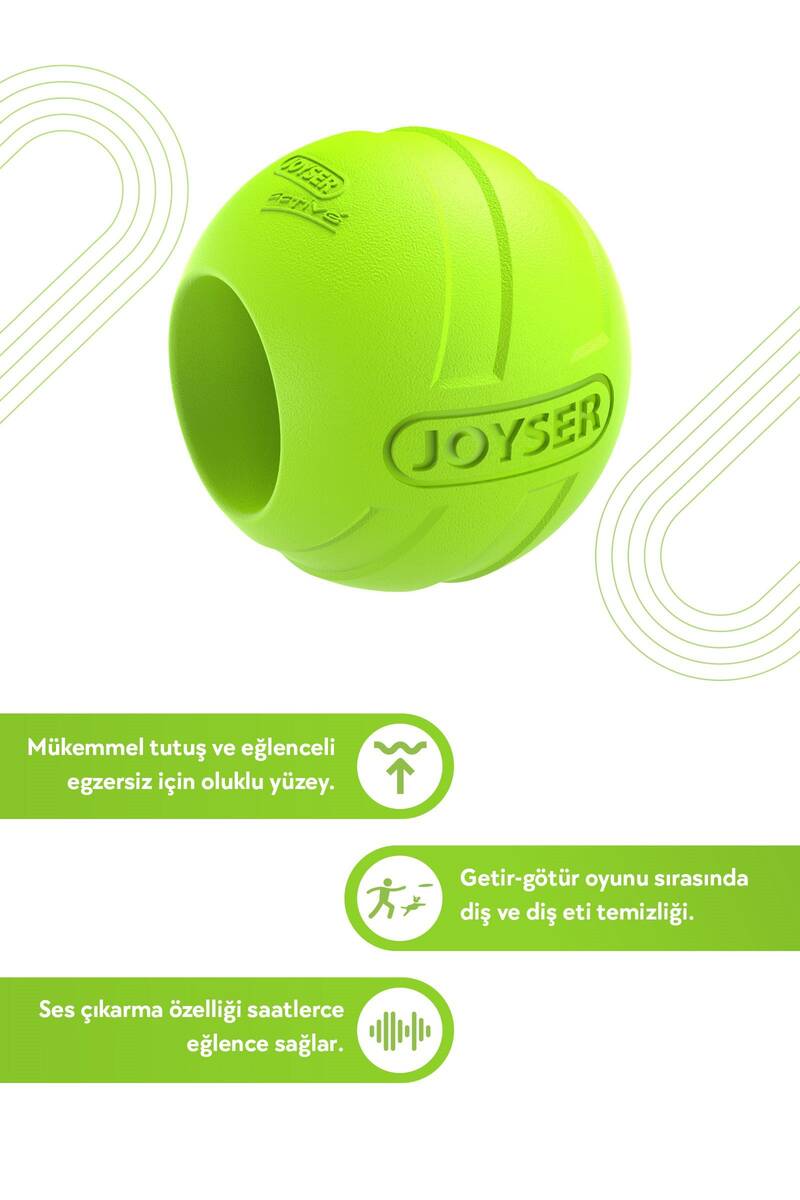 JOYSER ACTİVE HOLEBALL DAYANIKLI ÇİFT YÖNLÜ KÖPEK OYUNCAĞI YEŞİL