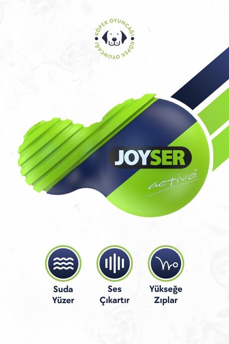 JOYSER ACTİVE KAUÇUK KÖPEK OYUNCAK TOP 12X8 CM - Thumbnail