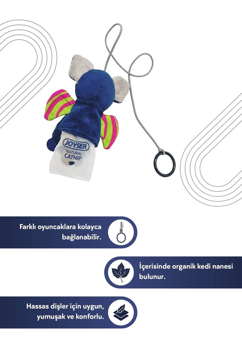 JOYSER CAT YARASA DEĞİŞEBİLİR KEDİ OTLU PARMAK HALKALI KEDİ OYUNCAĞI 9 CM