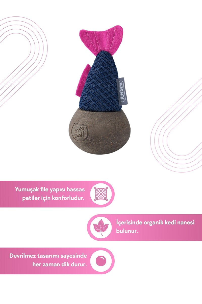 JOYSER CATNİP WOBALL KEDİ OTLU SALLANAN KEDİ OYUNCAĞI 12CM - Thumbnail