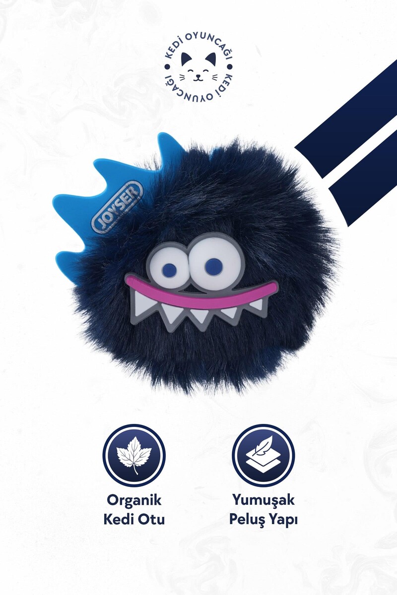 JOYSER CATS MONSTER KEDİ OTLU SİYAH PELUŞ CANAVAR KEDİ OYUNCAĞI 6 CM - Thumbnail