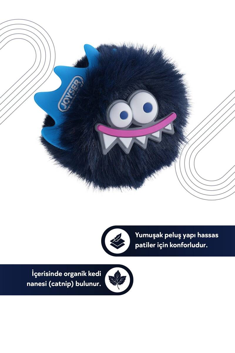 JOYSER CATS MONSTER KEDİ OTLU SİYAH PELUŞ CANAVAR KEDİ OYUNCAĞI 6 CM