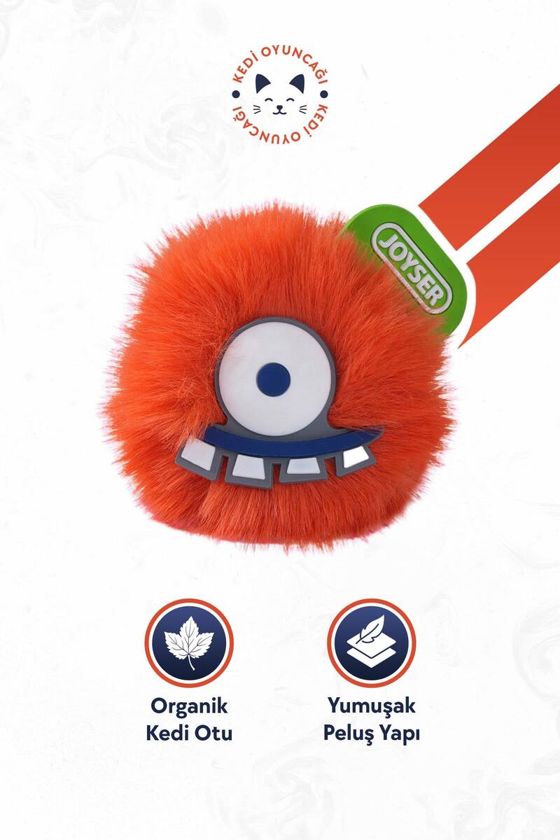 JOYSER CATS MONSTER KEDİ OTLU TURUNCU PELUŞ CANAVAR KEDİ OYUNCAĞI 6CM