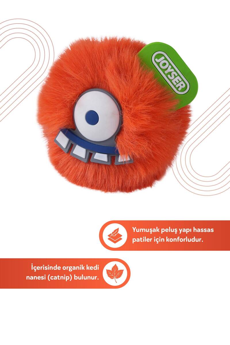 JOYSER CATS MONSTER KEDİ OTLU TURUNCU PELUŞ CANAVAR KEDİ OYUNCAĞI 6CM
