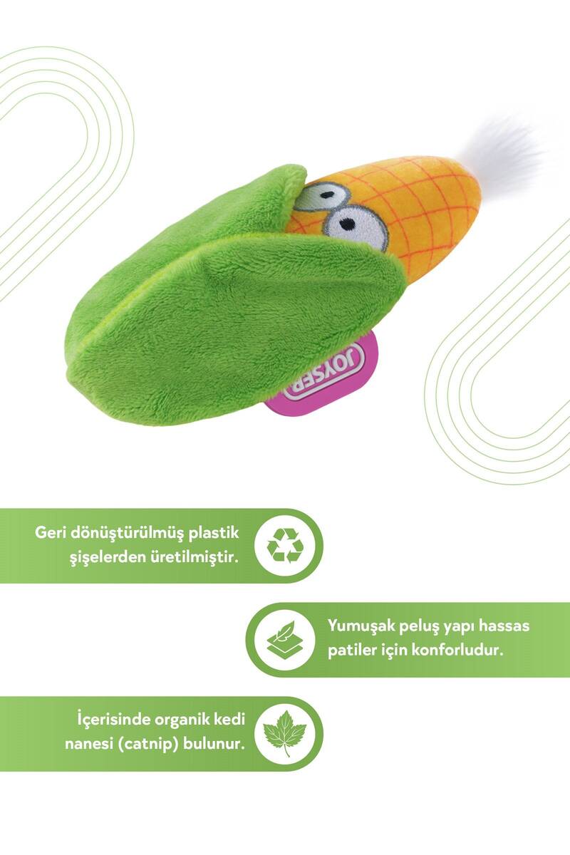 JOYSER ECO MISIR KEDİ OYUNCAĞI SARI/YEŞİL 10 CM
