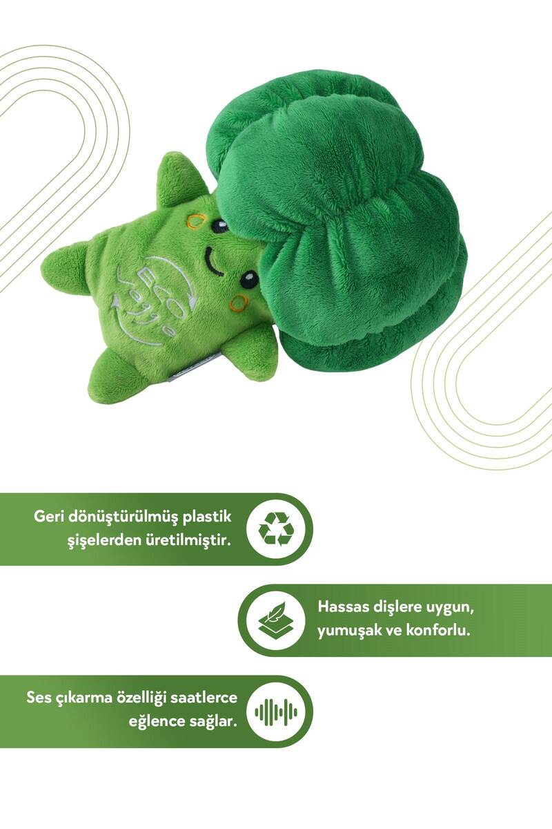 JOYSER ECO VEGGIE BROKOLİ, ÖDÜL MAMALARI İÇİN CEPLİ KÖPEK OYUNCAĞI 16 CM