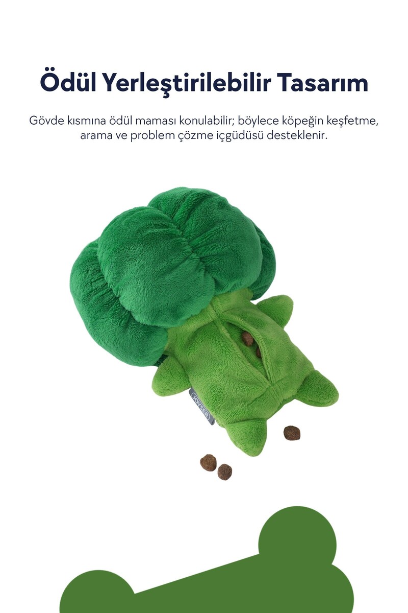 JOYSER ECO VEGGIE BROKOLİ, ÖDÜL MAMALARI İÇİN CEPLİ KÖPEK OYUNCAĞI 16 CM - Thumbnail