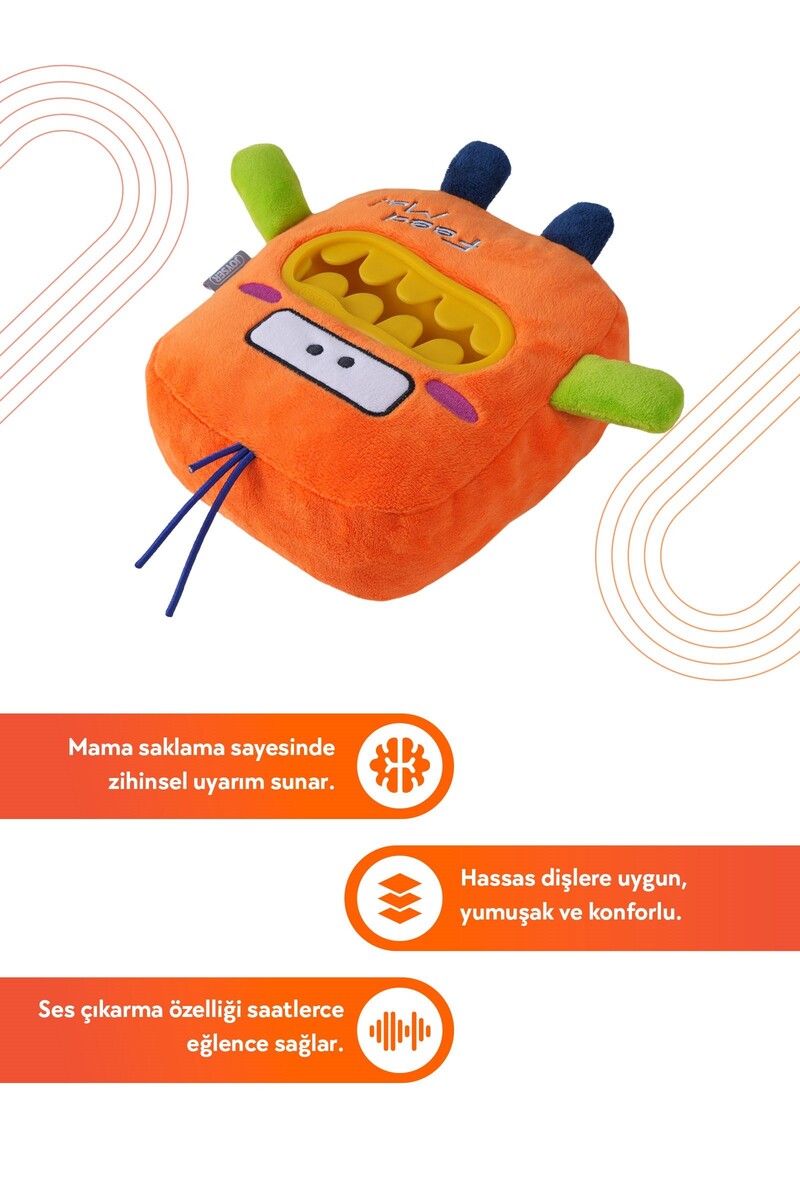 JOYSER FEED ME 2 KATMANLI KAUÇUK DİŞLİ KÖPEK OYUNCAĞI 18 CM - Thumbnail