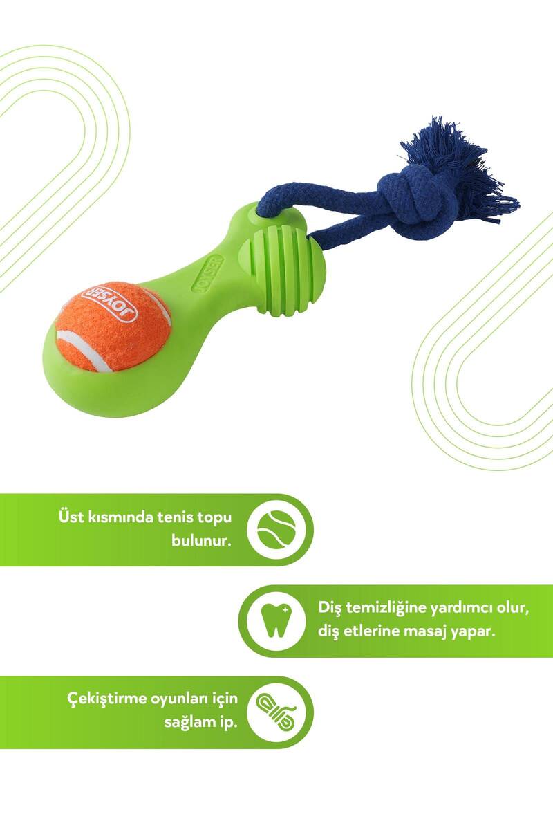JOYSER İPLİ KAUÇUK KEMİK KÖPEK OYUNCAĞI 20X9 CM