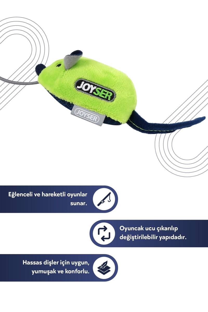 JOYSER KEDİ OTLU SESLİ DEĞNEKLİ KEDİ OYUNCAĞI 56 CM