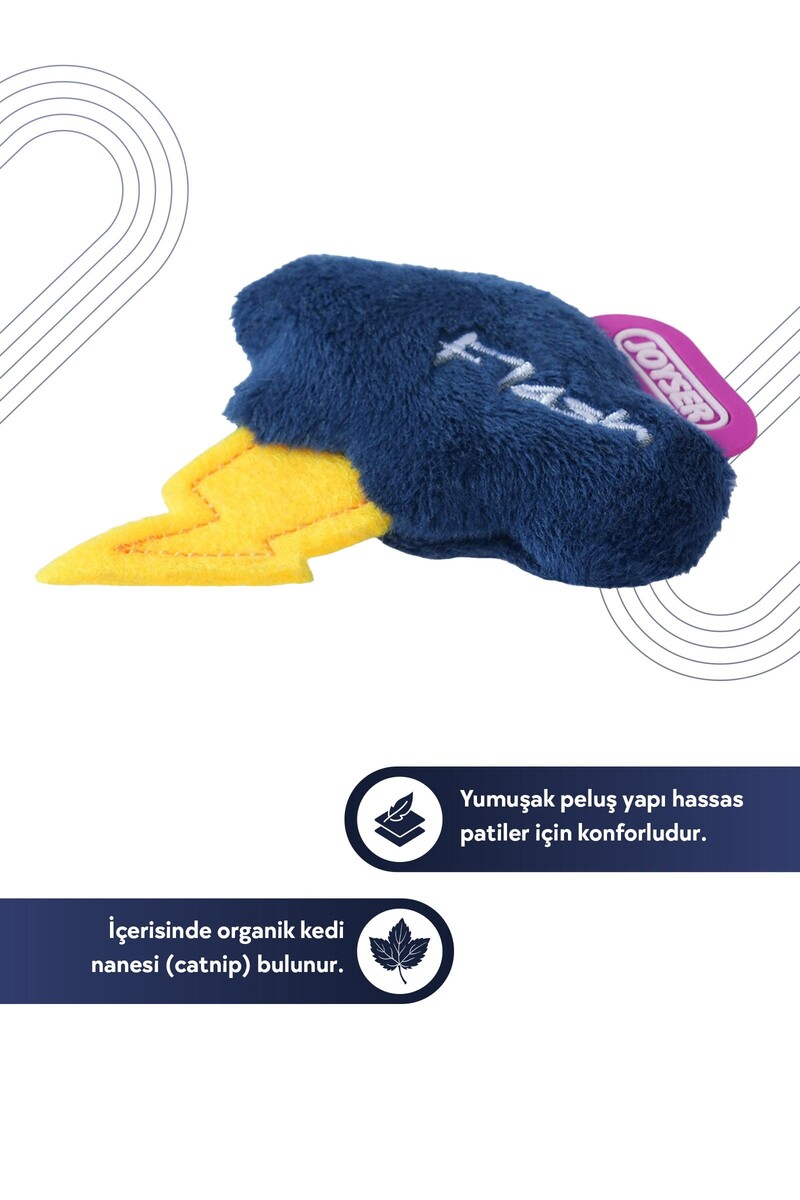 JOYSER KEDİ OTLU YILDIRIM ŞEKLİNDE PELUŞ KEDİ OYUNCAĞI 7.6 CM - Thumbnail