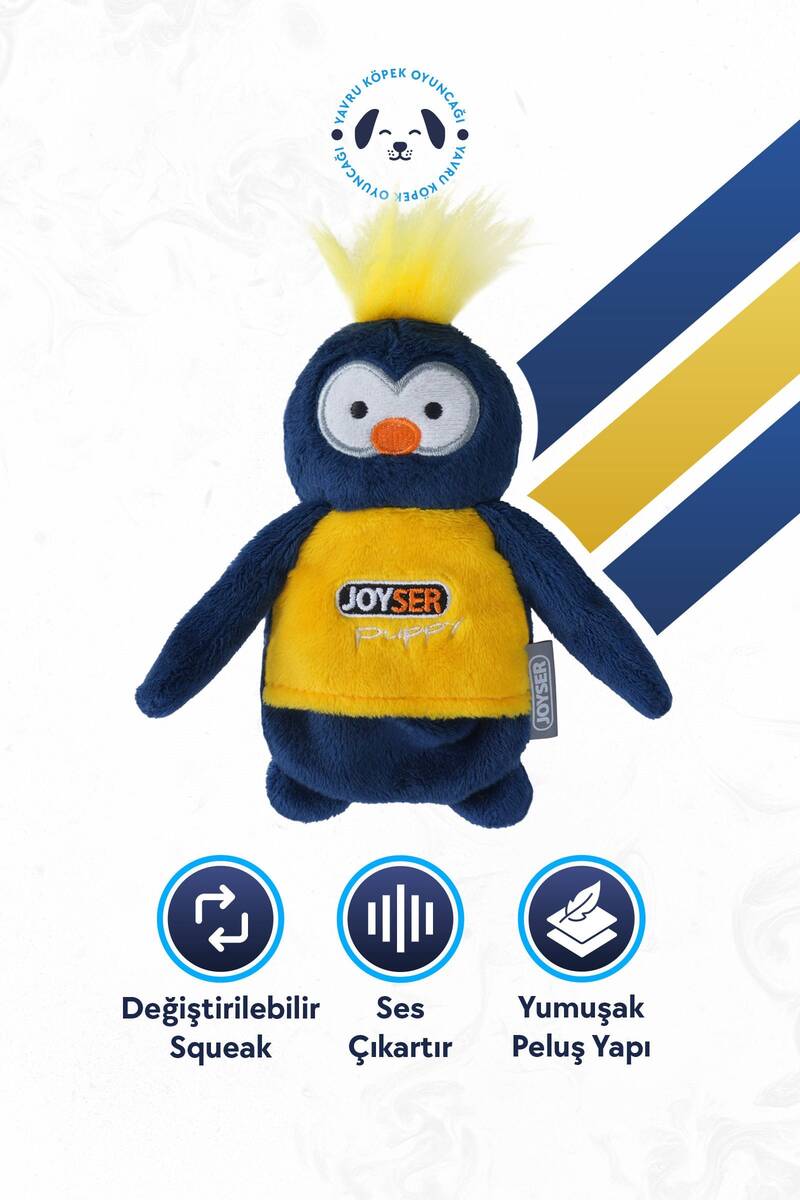 JOYSER MAYMUN YAVRU KÖPEK OYUNCAĞI LACİVERT/SARI S/M BOY 12 CM