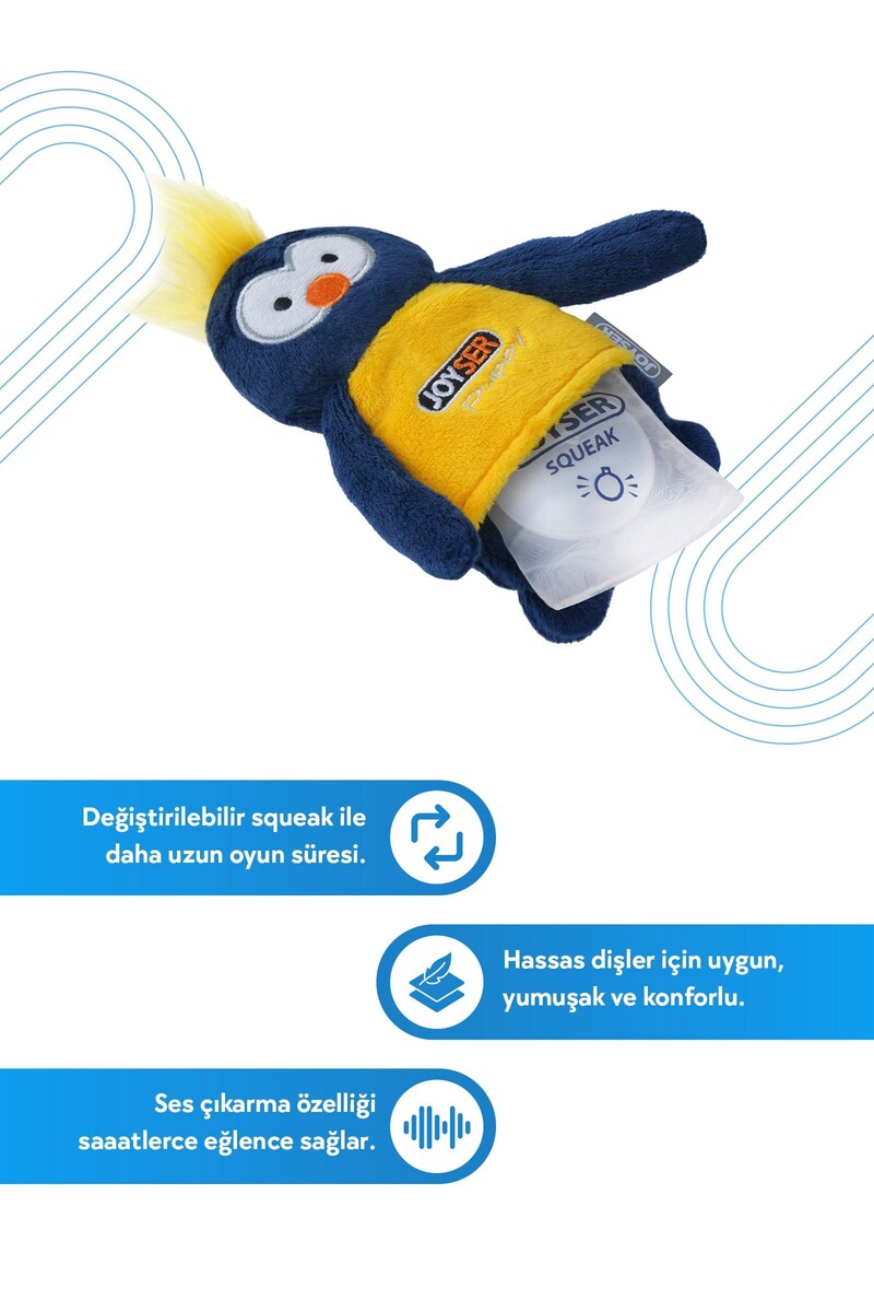 JOYSER MAYMUN YAVRU KÖPEK OYUNCAĞI LACİVERT/SARI S/M BOY 12 CM - Thumbnail