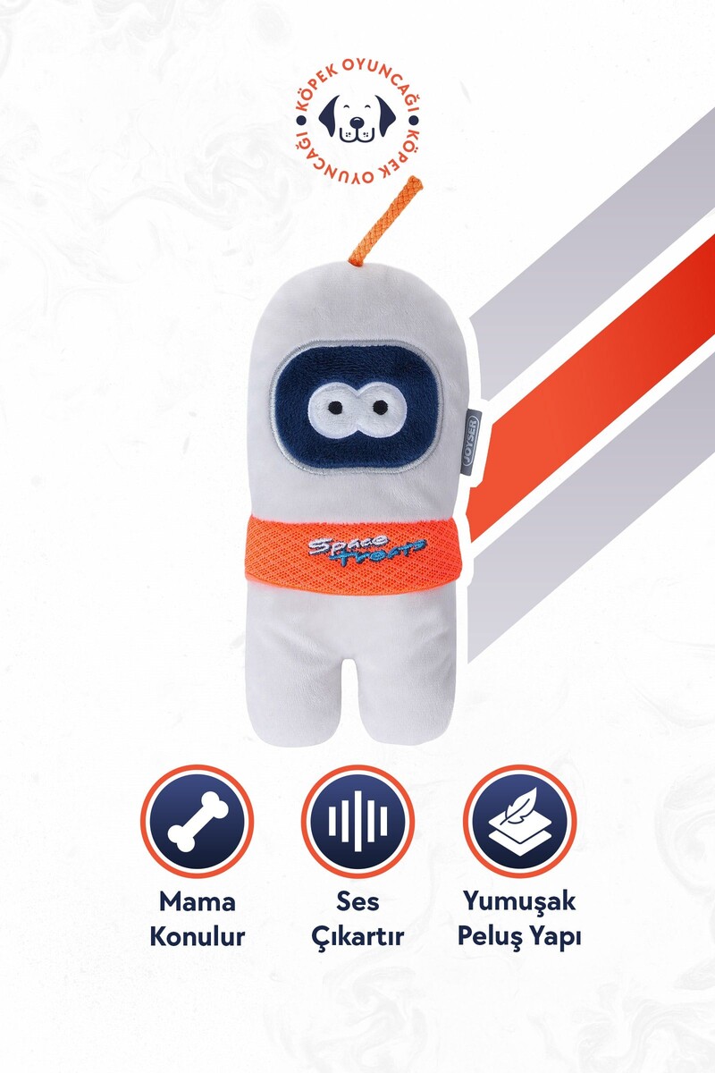 JOYSER SPACE TREATS ASTRONOT ÖDÜL MAMALARI İÇİN FİLE CEPLİ KÖPEK OYUNCAĞI 19CM - Thumbnail
