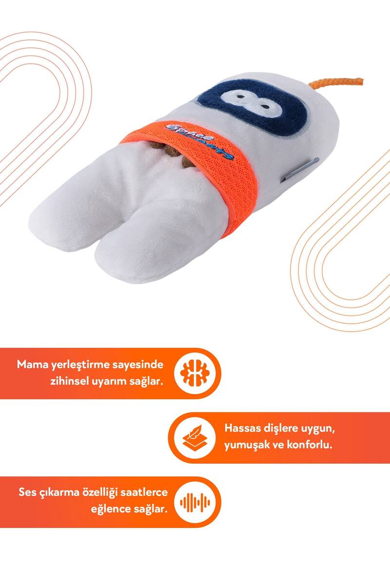 JOYSER SPACE TREATS ASTRONOT ÖDÜL MAMALARI İÇİN FİLE CEPLİ KÖPEK OYUNCAĞI 19CM