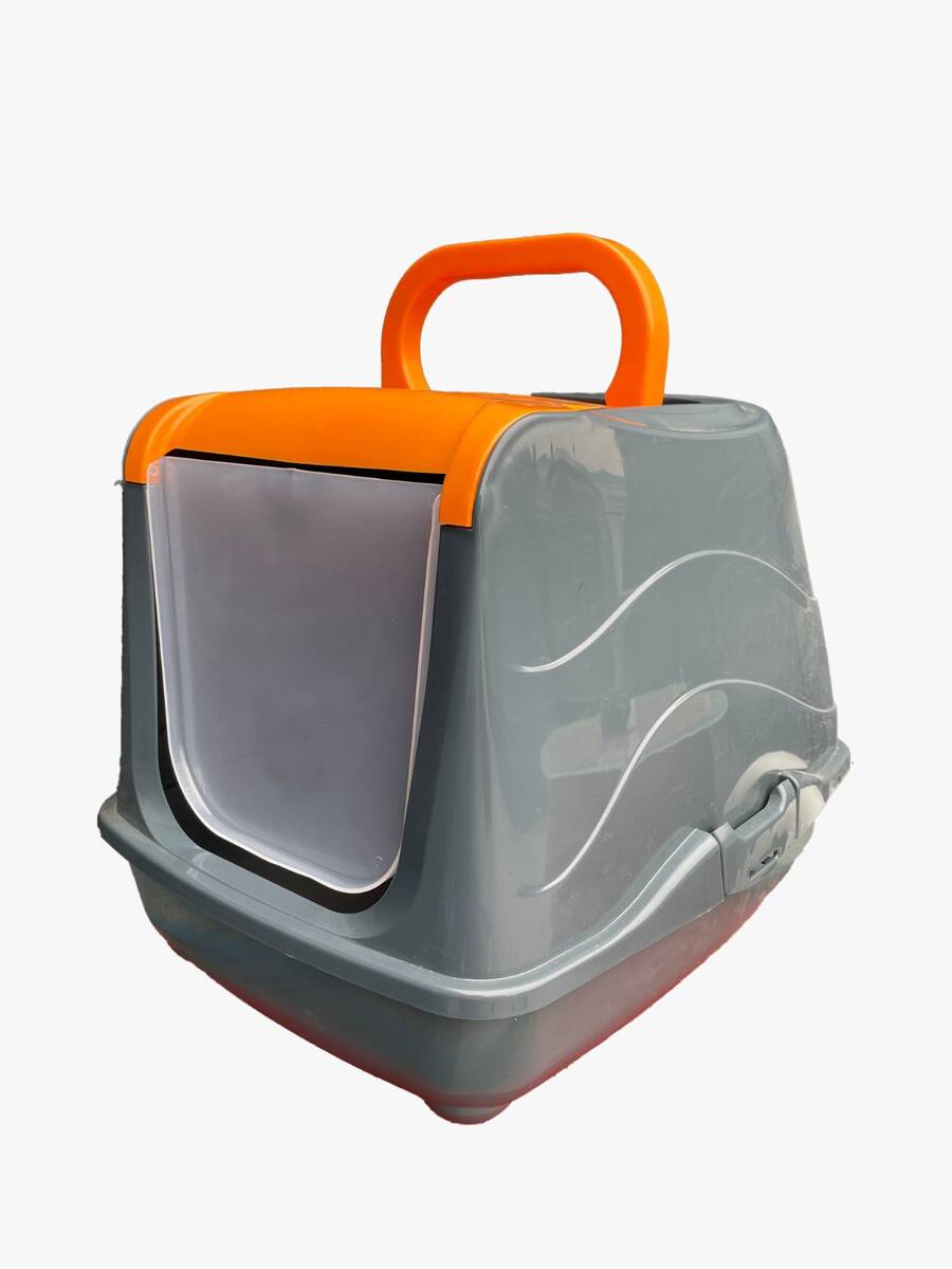 KAPALI KEDİ TUVALETİ SİYAH EKO MİO 5'Lİ PAKET 36*49*39