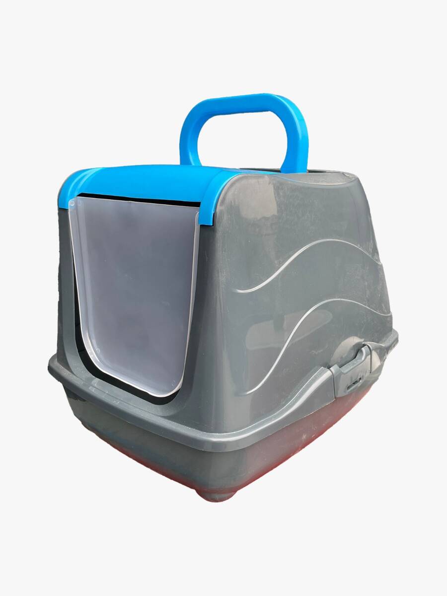 KAPALI KEDİ TUVALETİ SİYAH EKO MİO 5'Lİ PAKET 36*49*39