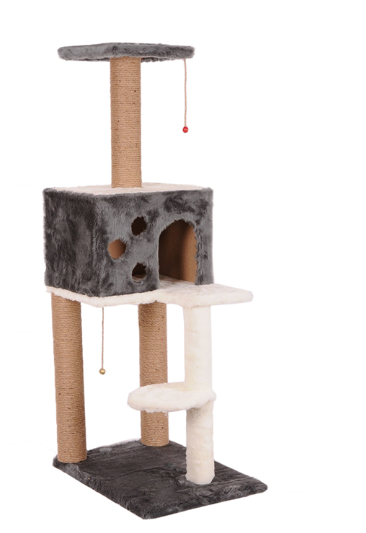 KARE EVLİ MERDİVENLİ 124 CM GRİ