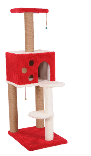 Kare Evli Merdivenli 124cm Kırmızı