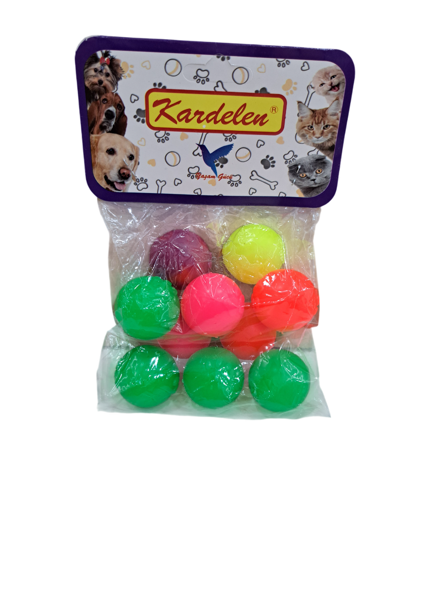 - KEDİ KÖPEK OYUN TOPU MİNİ KAUÇUK 10'LU  - KEDİ KÖPEK OYUN TOPU MİNİ KAUÇUK 10'LU