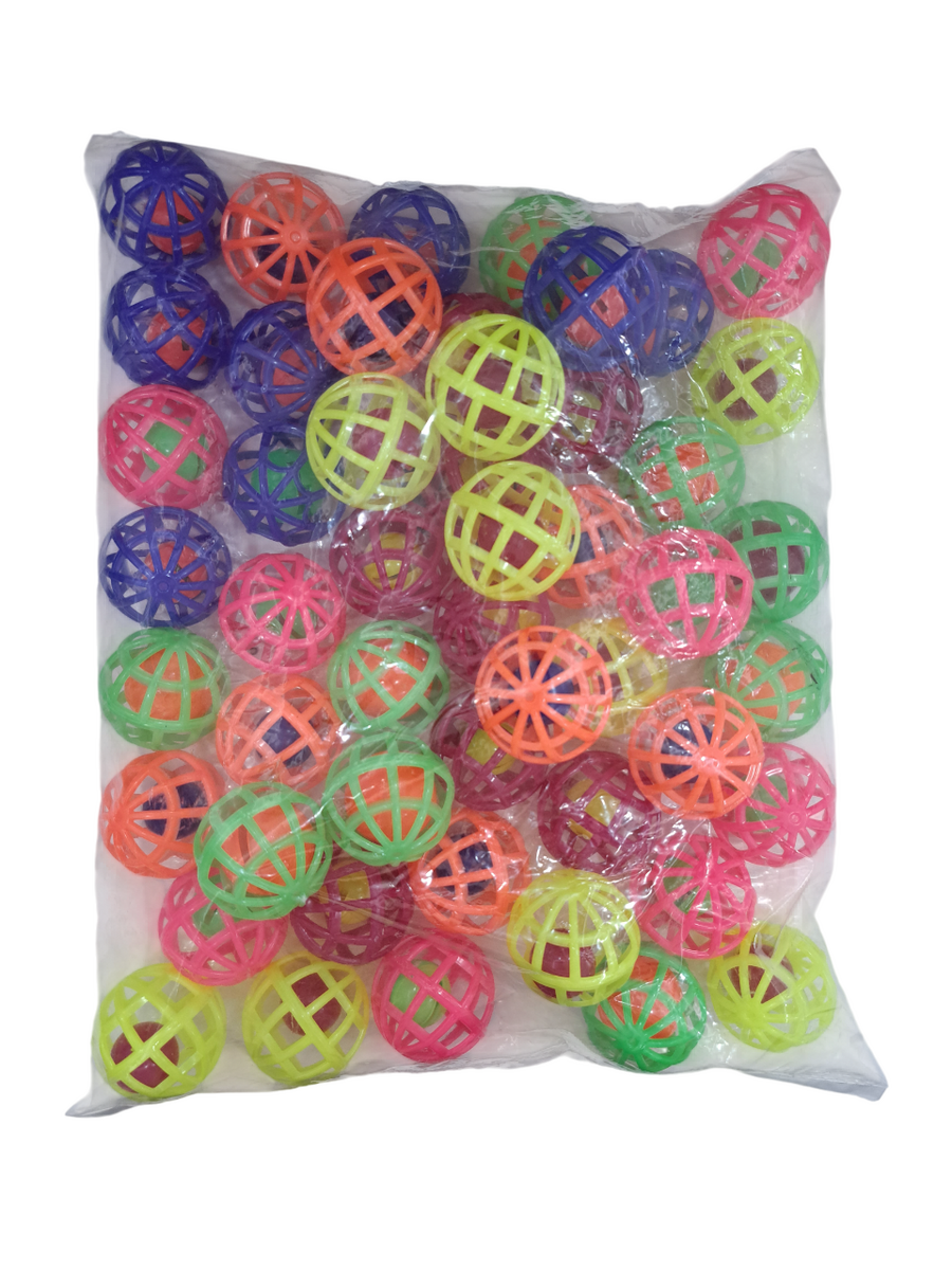  - KEDİ OYUN TOPU ÇINGIRAKLI KAFES DESEN 50'Lİ