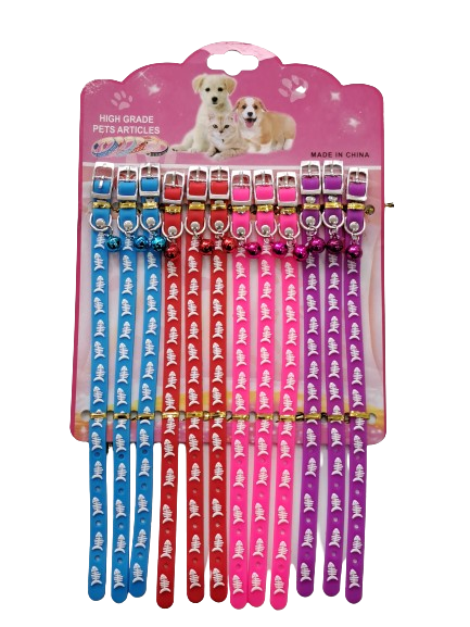  - KEDİ VE KÖPEK SİLİKON BOYUN TASMASI 12'Lİ