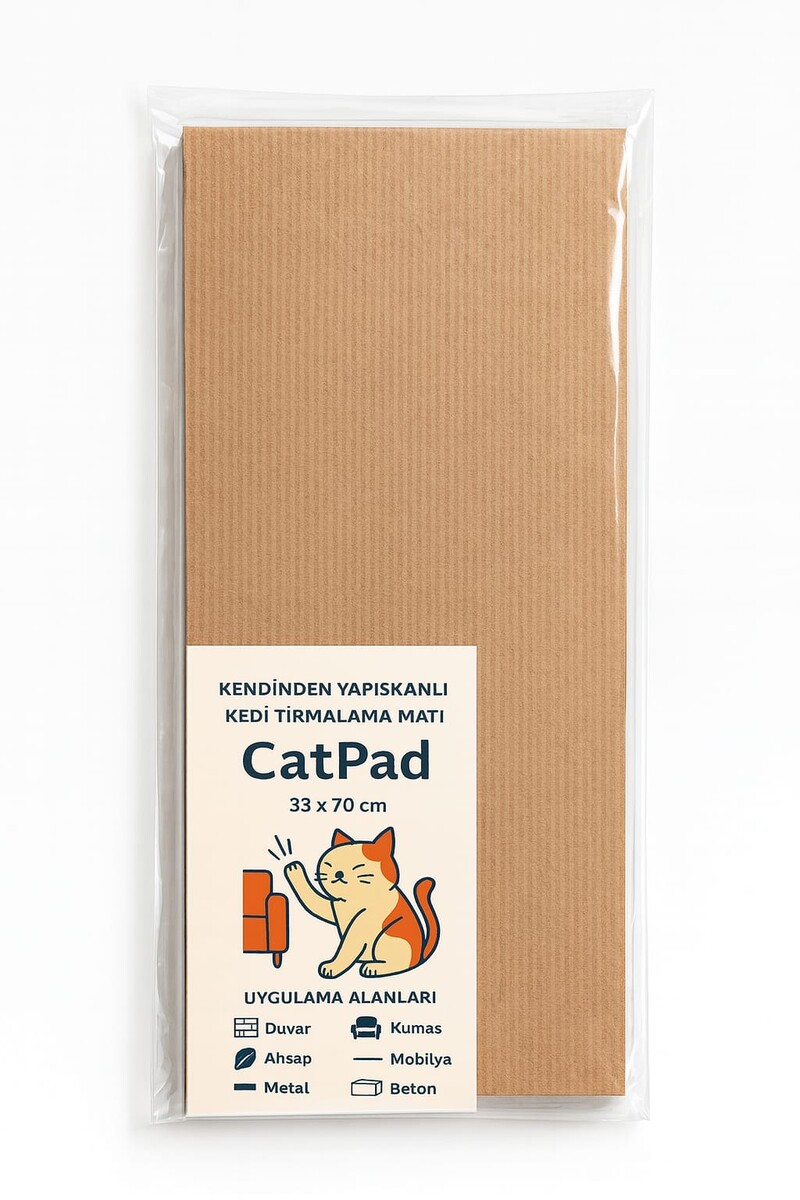  - KENDİNDEN YAPIŞKANLI KEDİ TIRMALAMA MATI 33*70 (CATPAD)