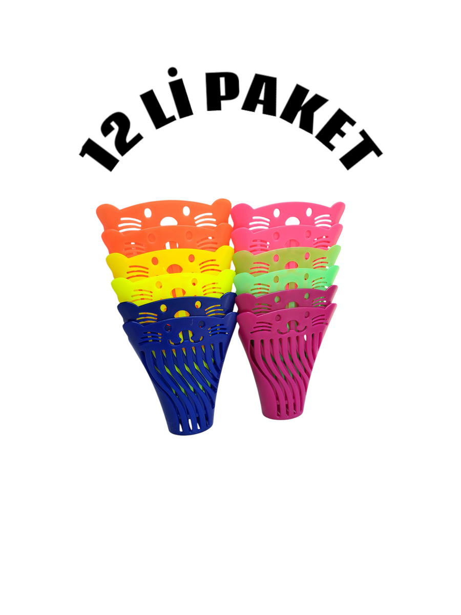  - KÜREK KEDİ MOTİFLİ 12'Lİ 