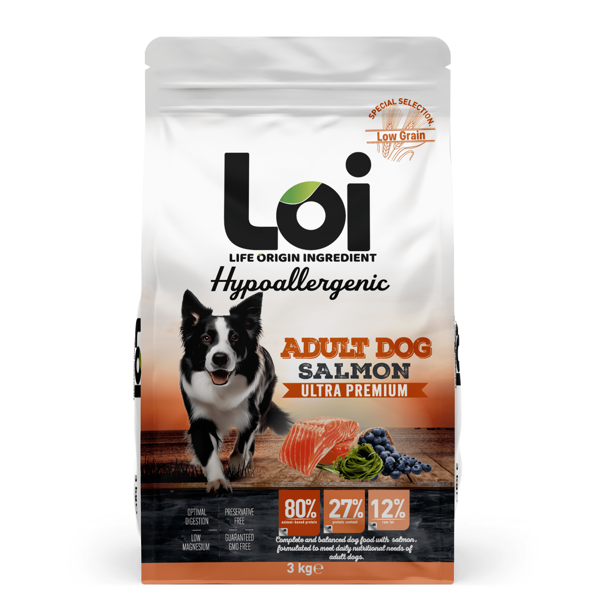  - LOI ADULT KÖPEK SOMONLU 3 KG (KDV DAHİL FİYATTIR)