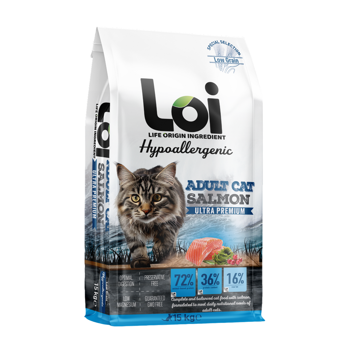  - LOI KEDİ SOMONLU 15 KG (KDV DAHİL FİYATTIR)