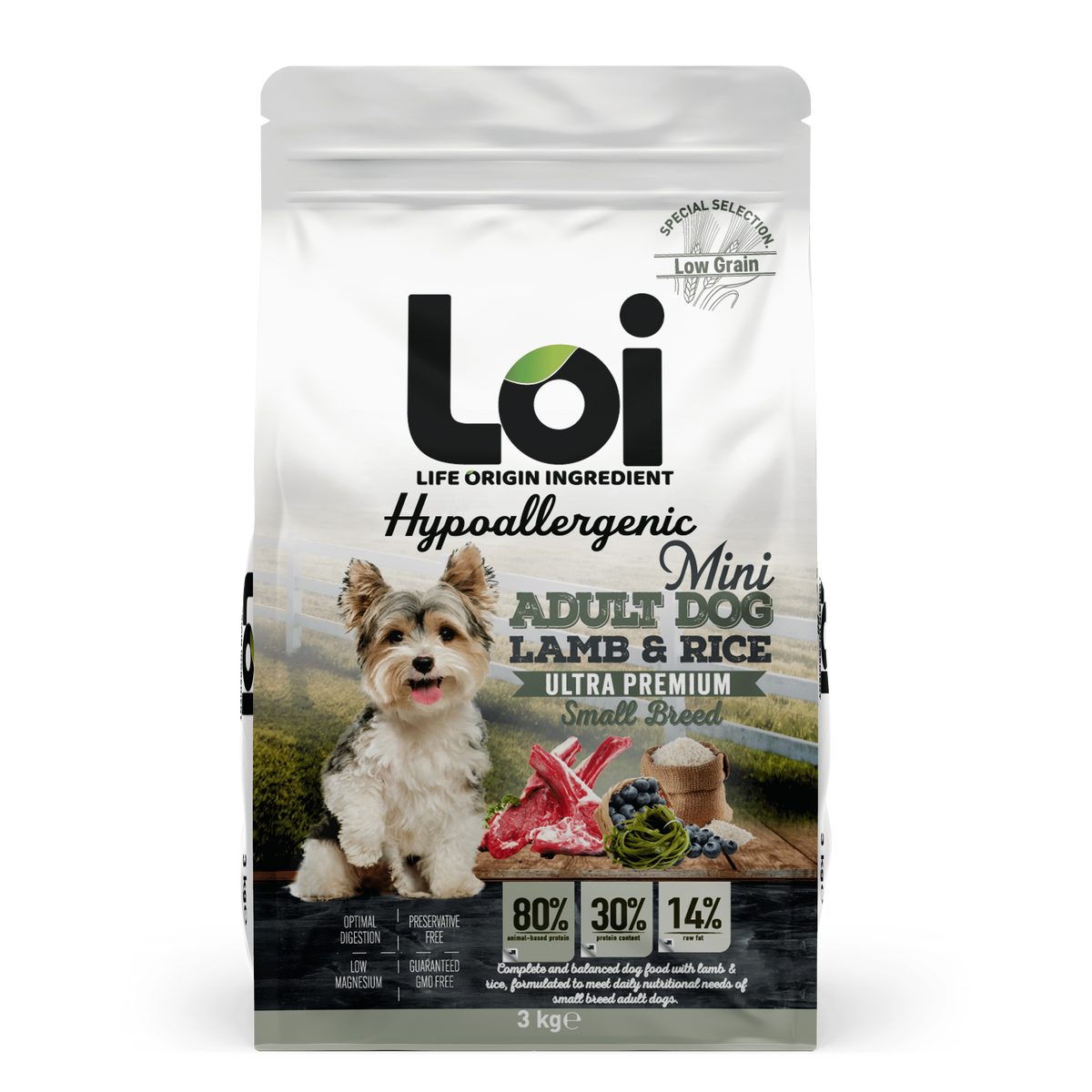  - LOI MİNİ ADULT KUZU ETLİ 3 KG (KDV DAHİL FİYATTIR)