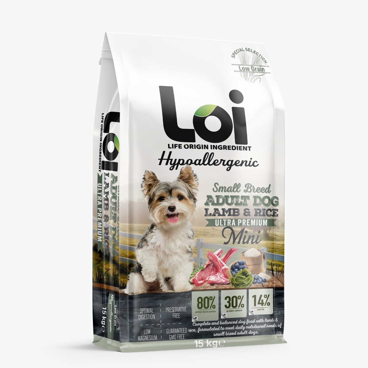  - LOI MİNİ IRK YETİŞKİN KÖPEK KUZULU 15KG