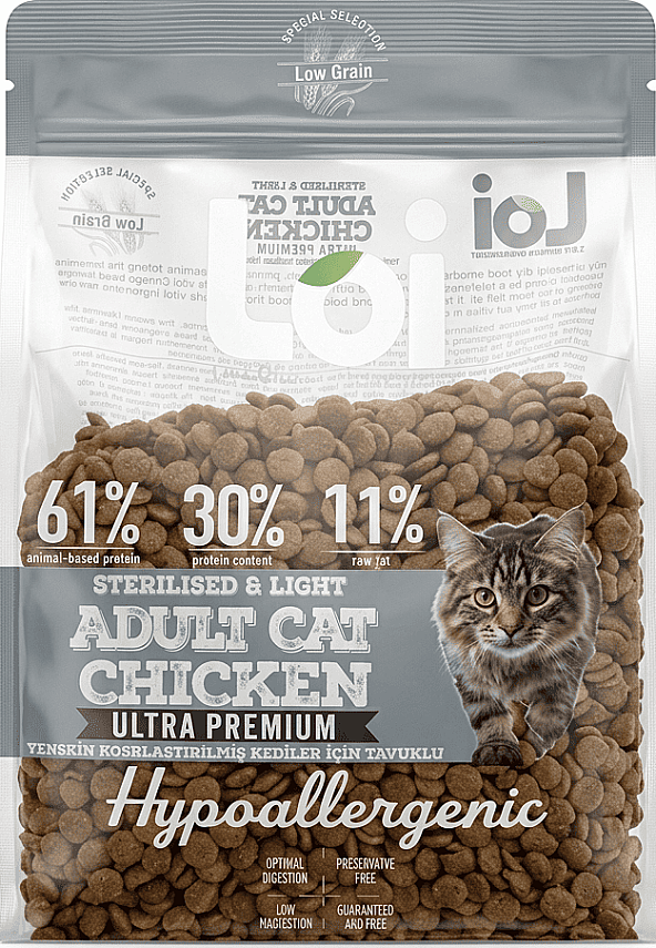 LOI YETİŞKİN KISIR KEDİ TAVUKLU 1 KG