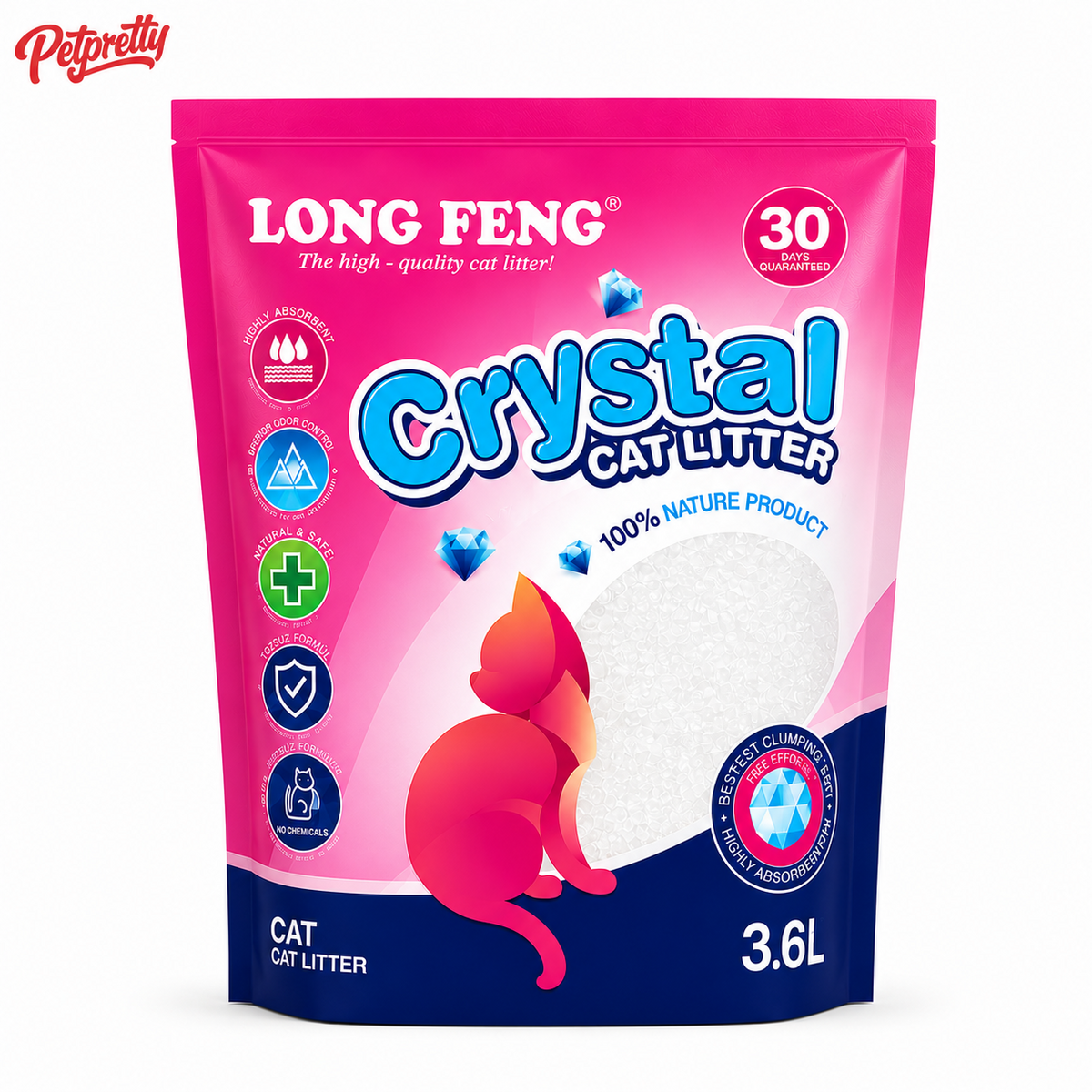 LONG FENG KRİSTAL KUM 9'LU KOLİ 3,6 L