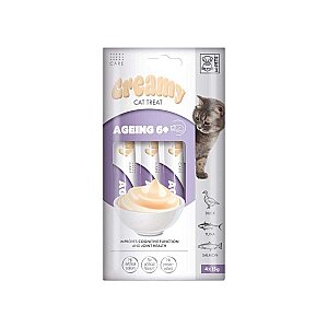M-PETS AGEING 6+ FONKSİYONEL CREAMY KEDİ ÖDÜLÜ 4X15GR