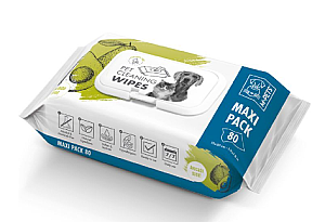 M-PETS AVOCADO KEDİ/KÖPEKLER İÇİN TEMİZLİK MENDİLİ 80Lİ - 1