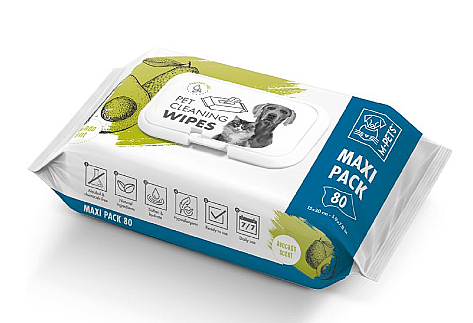 M-PETS AVOCADO KEDİ/KÖPEKLER İÇİN TEMİZLİK MENDİLİ 80Lİ - 1