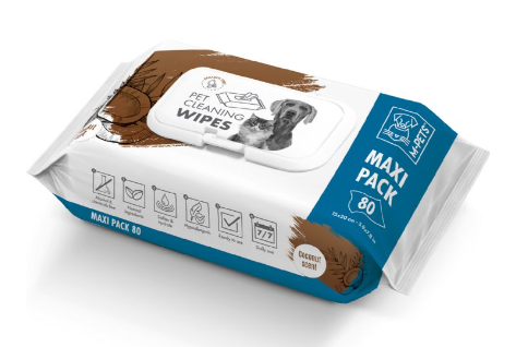  - M-PETS COCONUTLU KEDİ/KÖPEKLER İÇİN TEMİZLİK MENDİLİ 80Lİ